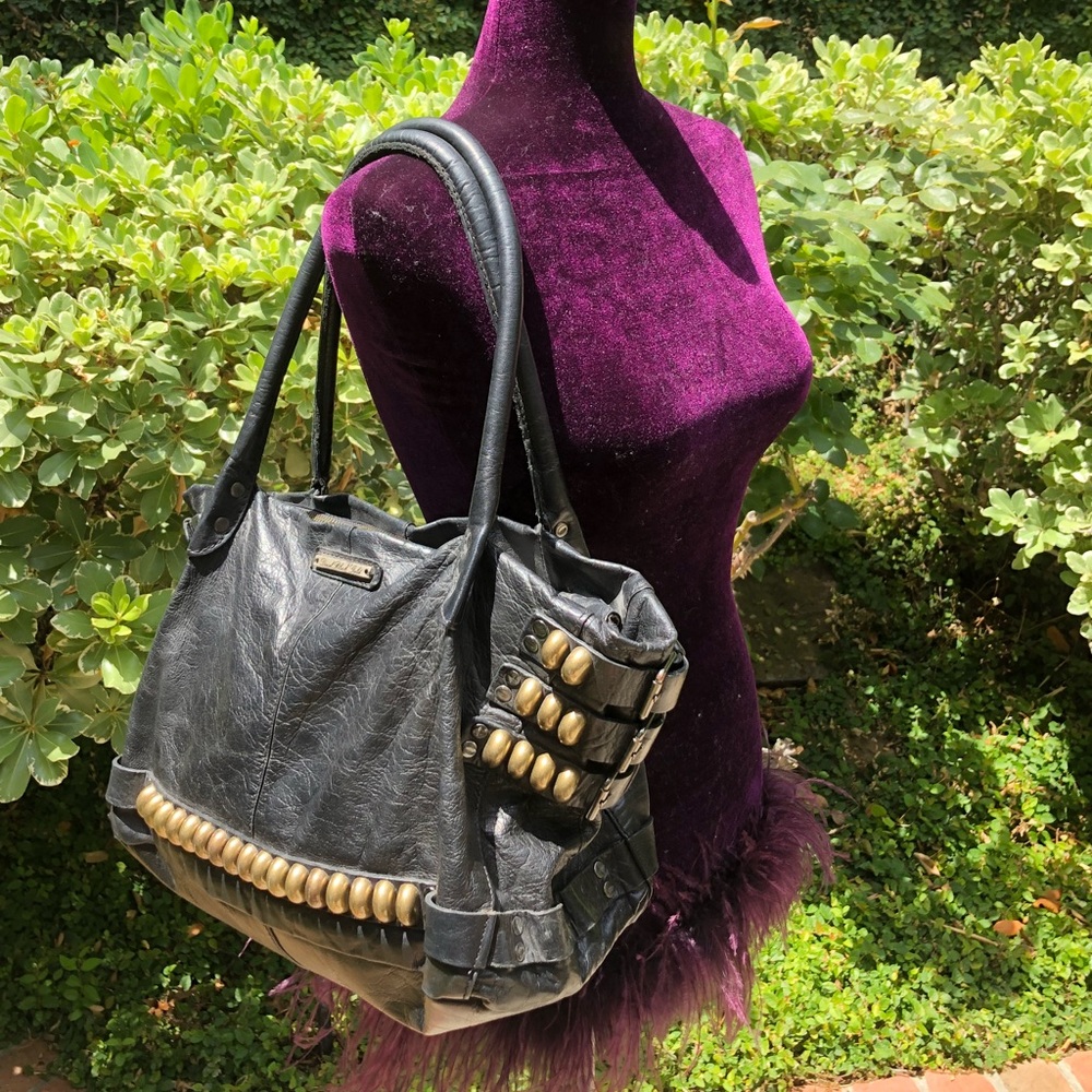 Special edition Diesel Black Gold leather handbag